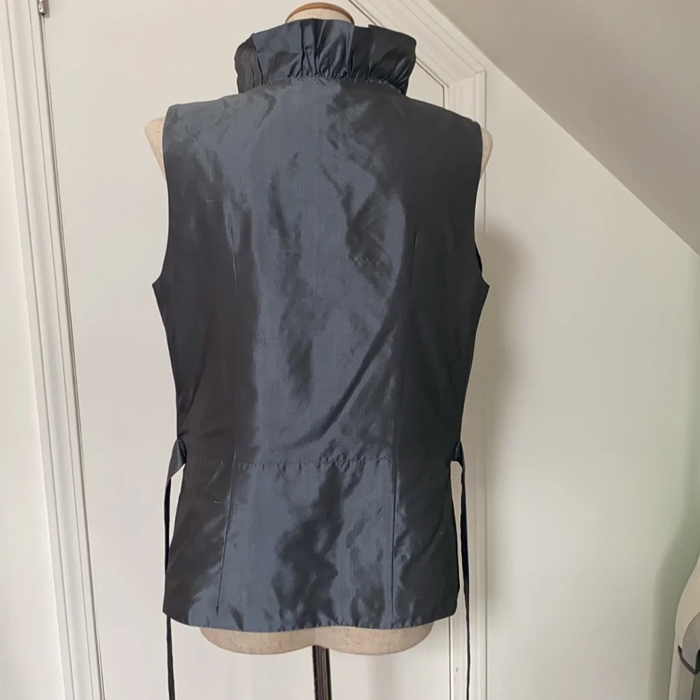 NWT!! Elizabeth Gillett Silk Taffeta Wrap Top - Picture 4 of 8